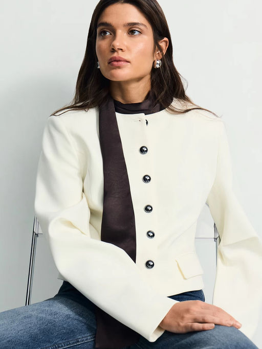 Приталенный однобортный жакет / Zarina фото 6