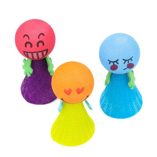 Игрушка для кошек Пружинистый смайл, 4 см, микс цветов - Пижон фото 5