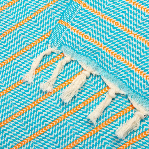 Пештемаль Полосы 100х180 см, голубой - Lovelife фото 4