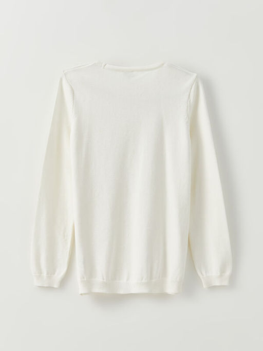 Bisiklet Yaka Basic Uzun Kollu K?z ?ocuk Triko Kazak - Waikiki фото 3