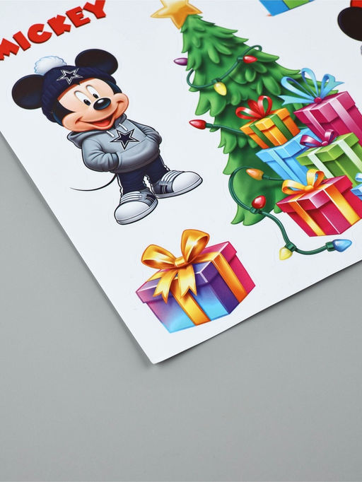 Цена за 2 шт. Наклейки на окна новогодние «Праздник», 70×25 см