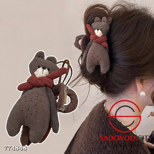 Медведь заколка для волос