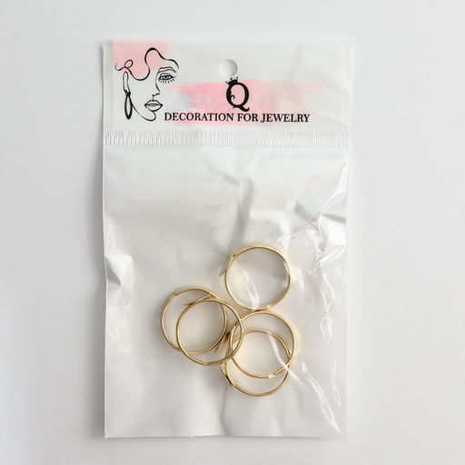 Основа для кольца регулируемая, безразмерная с платформой (набор 5 шт.), 8 мм, цвет золото