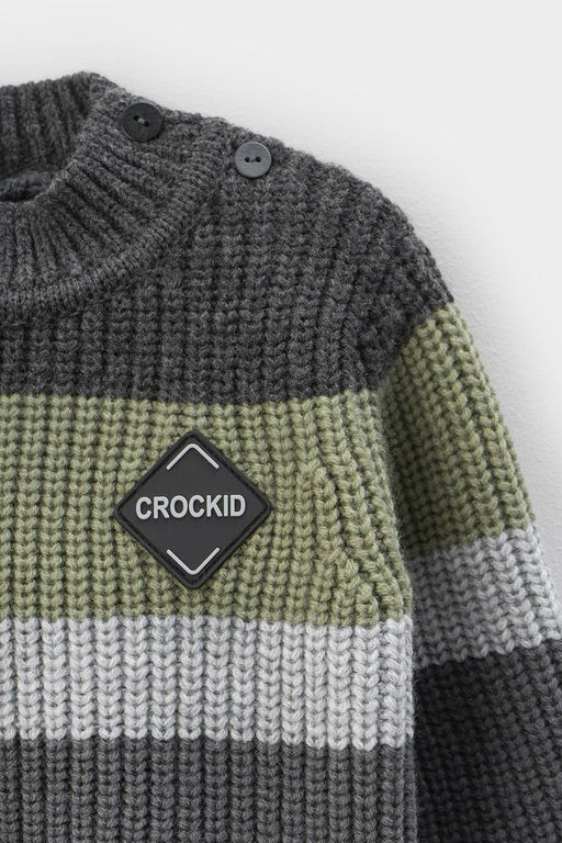 Crockid _ КВ 30146/ш/серый,хаки джемпер д/мал яс