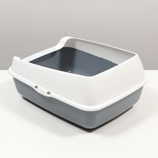 Лоток для кошек без сетки 50.5×39×23 см, серый