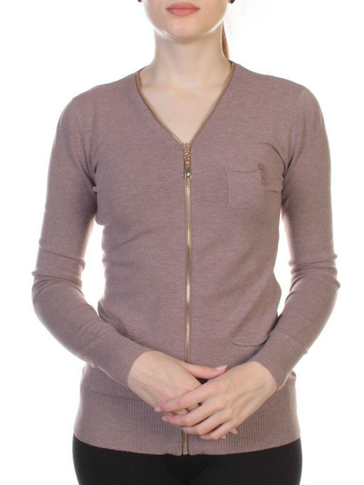 A905 Кардиган женский (60% шерсть, 30% хлопок, 10% эластан) - Фабричный китай фото 2