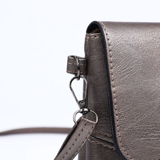 Сумка женская, кросс-боди, на магните, 24?6?14 см, бронзовая