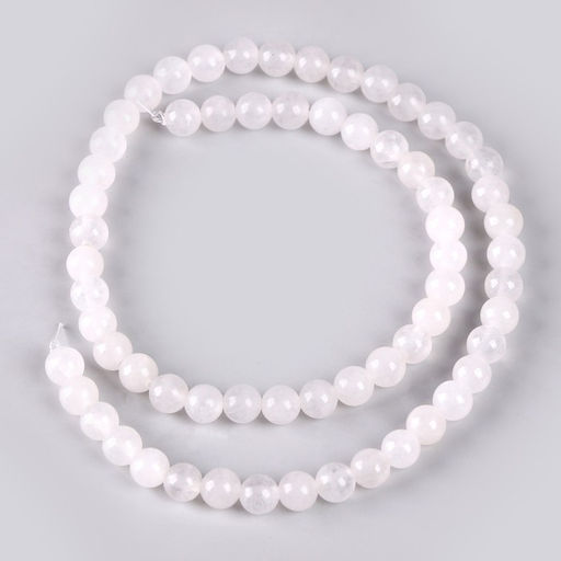 Бусины из натурального камня «Белый кварц» набор 58 шт., размер 1 шт. — 6 мм