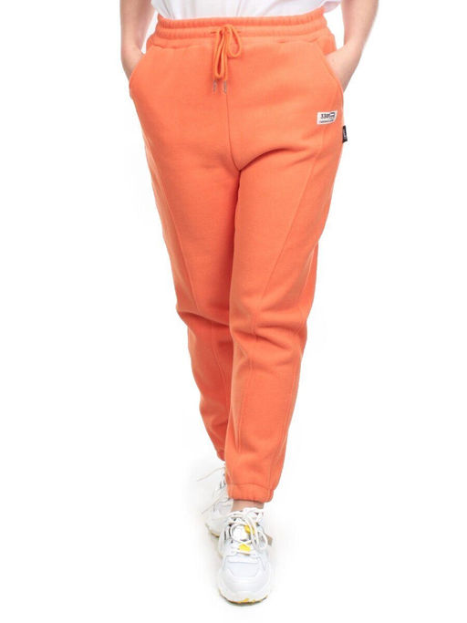 09 ORANGE Брюки спортивные женские на флисе (100% хлопок) 7986