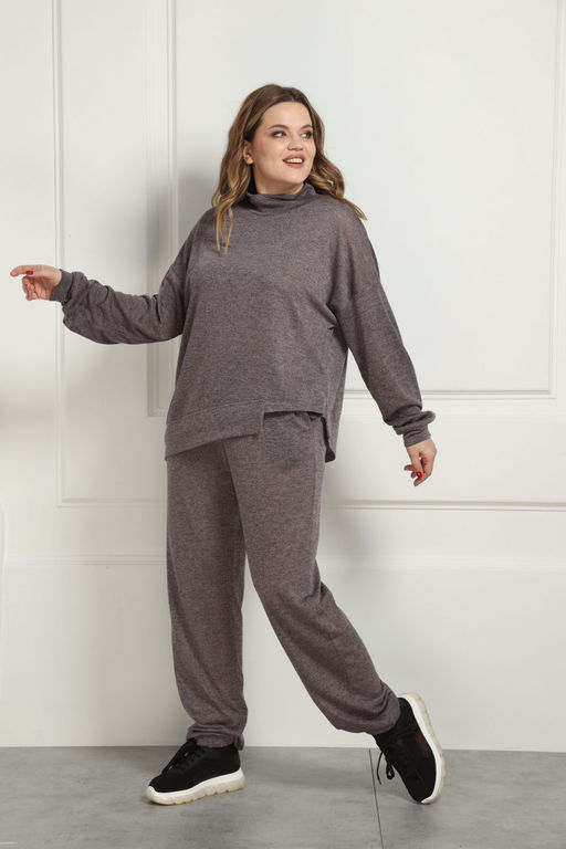 Свитшот AMORI 6345 баклажановый  фото 3