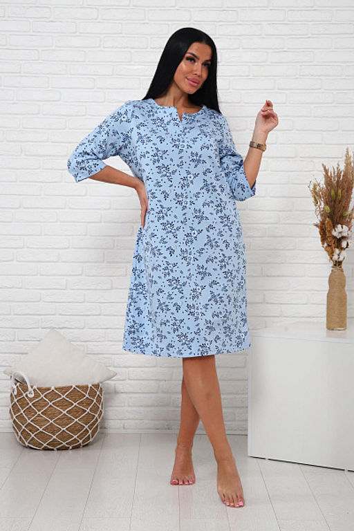 Сорочка теплая, футер с начесом (01035) - Плиона фото 47