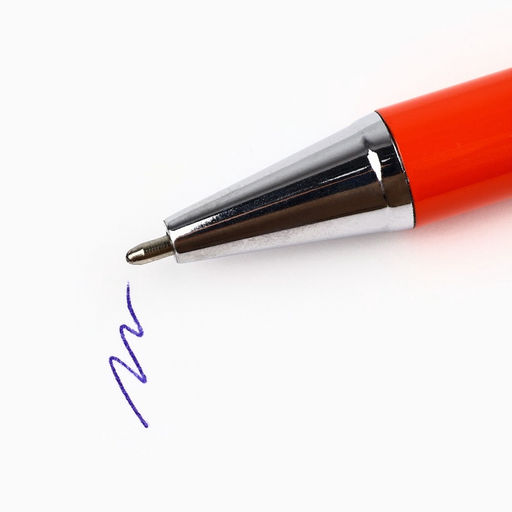 Ручка шариковая, синяя паста, металлический корпус на открытке, 1 мм 8 Марта Счастье