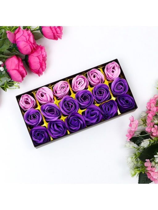 Мыльные розы, фиолетовые оттенки, набор 18 шт. - SB BEAUTY фото 10