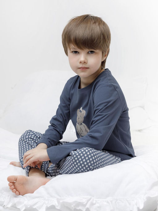 К 1606/грозовая туча,маленькая клеточка пижама дет