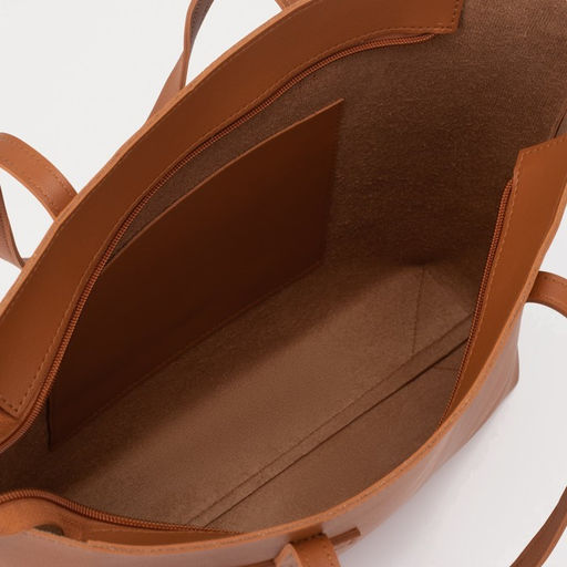 Сумка-шопер на молнии, цвет терракотовый - Simaland фото 3