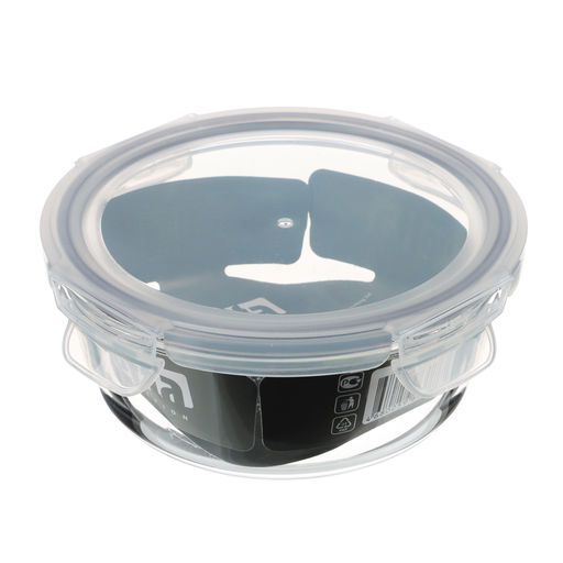 Контейнер для продуктов на защелках 600мл. круглый VETTA жаропрочное стекло арт. 825-013
