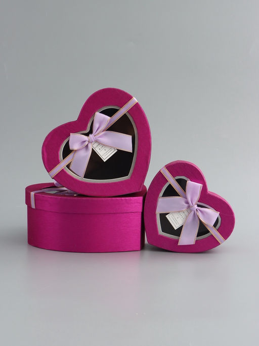 Набор подарочных коробок 3 в 1 сердца, 22?20?9; 18.5?17?7.5; 1 6?14?6 см