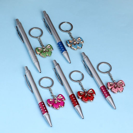 Набор подарочный 2в1 (ручка, брелок бантик) микс - Simaland фото 3