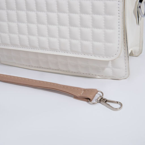 Сумка-мессенджер на клапане, цвет молочный - Simaland фото 5