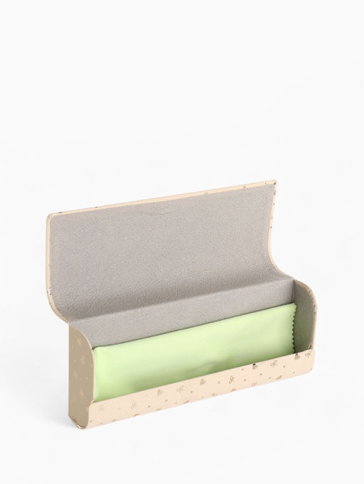 Футляр для очков на магните, с принтом, размер 15.5×6×3 см, бежевый