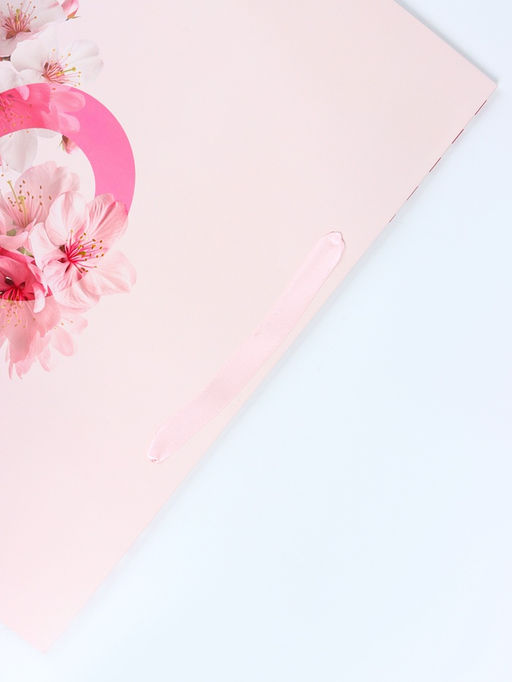 Пакет подарочный ламинированный вертикальный С 8 Марта, XL 40?49?19 см