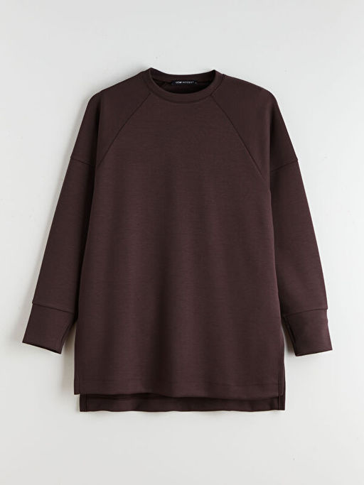 Bisiklet Yaka Oversize Kad?n Sweatshirt Tunik
