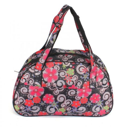 Сумка дорожная Дизайн-Фитнес (малый) -Xtreme, 1отд, 1внеш карм, черный/радуга (цветы) 240169 - Bobo фото 2