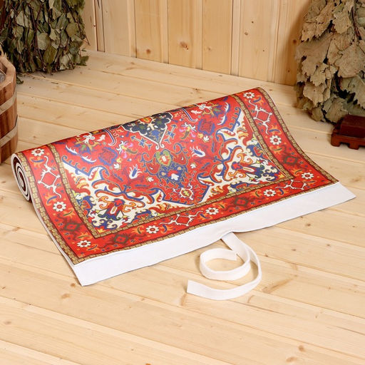 Коврик - лежак для бани и сауны «Ретро», 150×50 см, шерсть, полиэстер, «Добропаровъ»