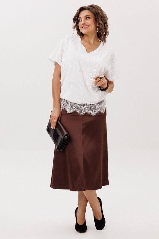 Юбка ANELLI 1510 жженная карамель