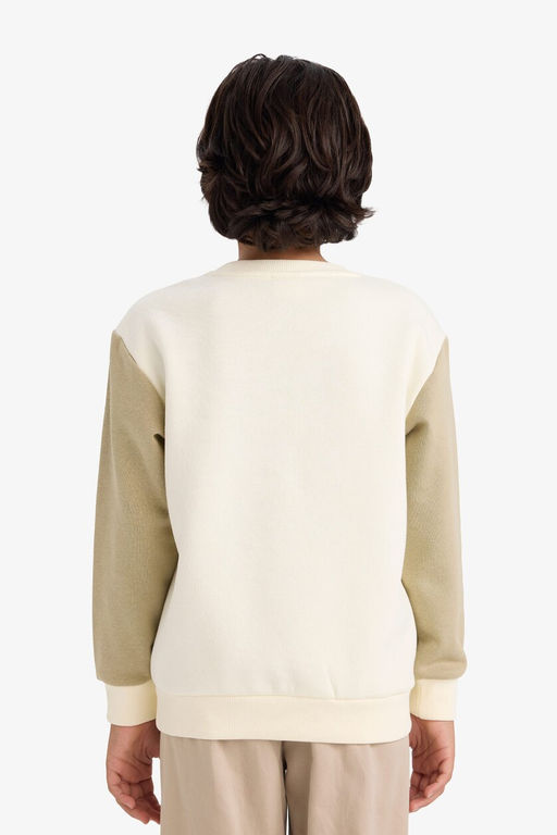 Bisiklet Yaka Bask_l_ __i Yumu_ak T_yl_ Sweatshirt Erkek _ocuk - Defacto фото 5