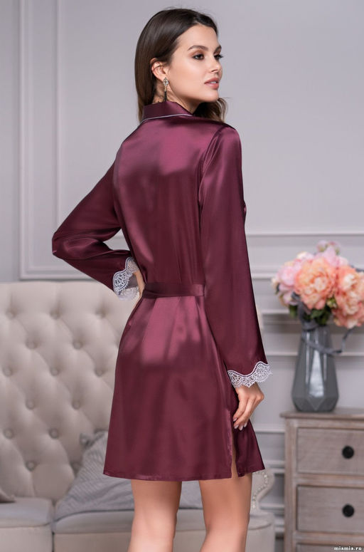 LAURA 3297 Халат-рубашка Mia-Amore с длинным рукавом