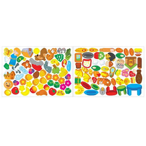 Цена за 2 шт. Наклейки детские «По страницам любимых сказок», 16 стр., 100 стикеров