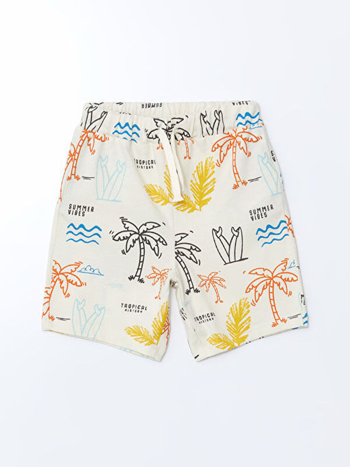 Beli Lastikli Bask?l? Erkek ?ocuk ?ort 2li