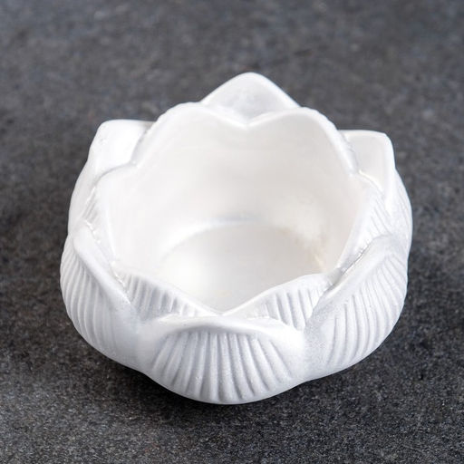 Подсвечник на 1 свечу Цветок Лотос, гипс, перламутр, 8?8?4 см - Хорошие сувениры фото 2