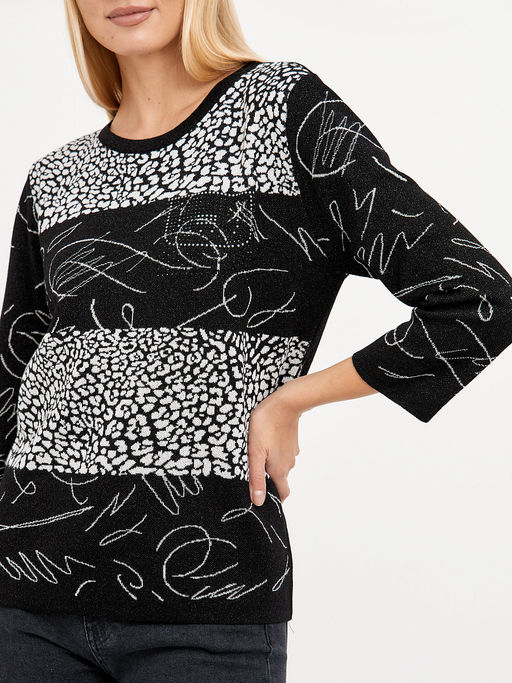 джемпер женский с рукавом 3/4 и с принтом - Glenfield фото 4