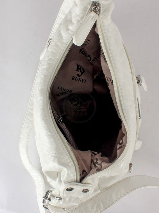 Сумка женская искусственная кожа Guecca-RY 018, 1отд+карм/пер, плечевой ремень, белый SALE 245435 - Adelia фото 7