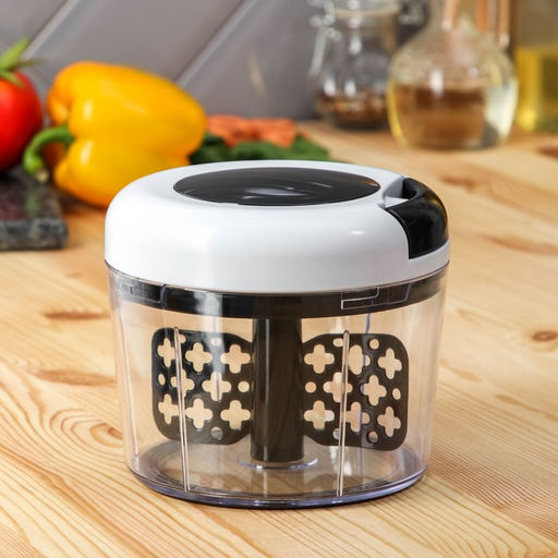 Блендер - овощерезка механический Magistro Vegan pro, 2 насадки, белый