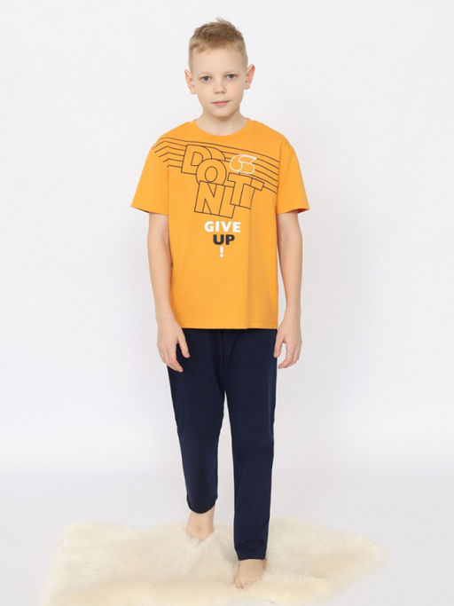 CRB wear/CSJB 50167-30 Пижама для мальчика (футболка, брюки),охра/Ex.Cherubino