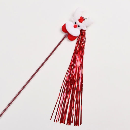 Дразнилка для кошек с бубенчиком Новогодний заяц, 30 см - Пижон фото 6