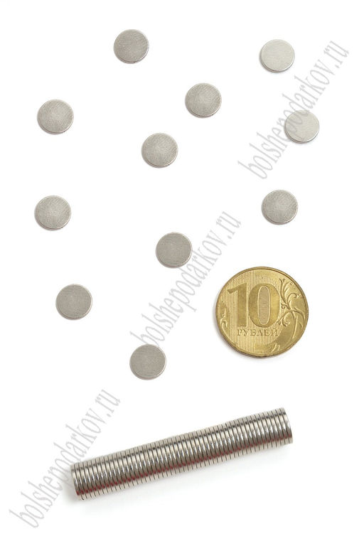 Магниты неодимовые 9*1 мм (50 шт) SF-2732