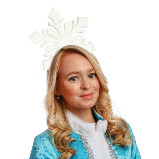 Ободок новогодний карнавальный Снежинка