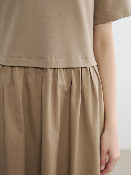 Bisiklet Yaka B?zg?l? Elbise