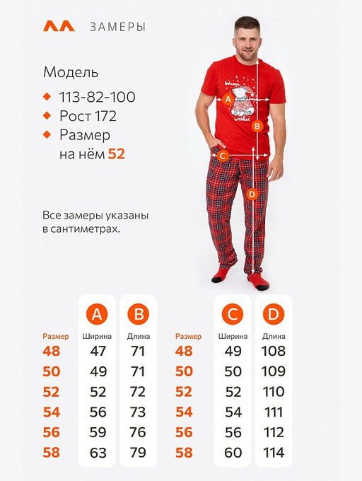 Мужская новогодняя пижама Happyfox