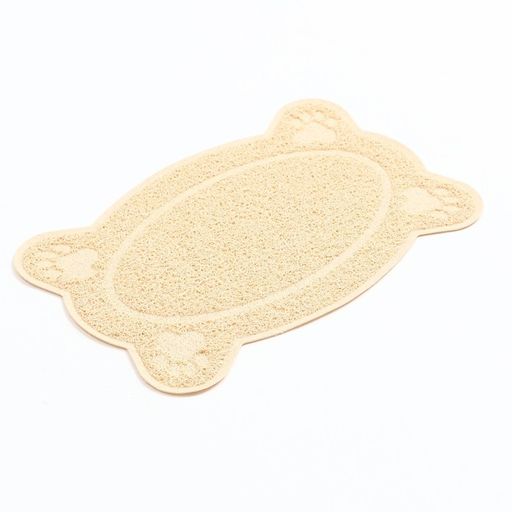 Коврик 2-в-1 под миску/туалет для животных фигурный, 40 х 25 см, бежевый - Пижон фото 2