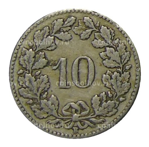 Монета 10 раппенов 1921 года Швейцария