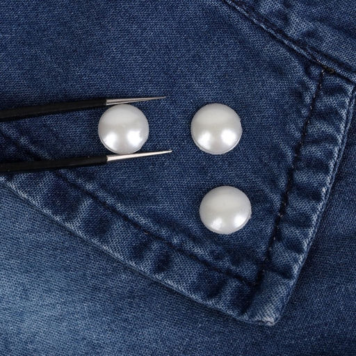 Цена за 3 шт. Стразы термоклеевые «Жемчуг», d=10 мм, 50 шт.