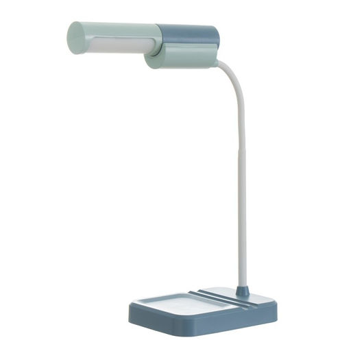Настольная лампа «Лансер» LED 3.5 Вт USB АКБ сине-лазурный 11×15×45 см RISALUX