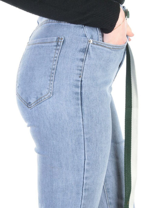 A956 LT. BLUE Джинсы-Мом женские YIYUNFENGCAI - Fashion фото 5