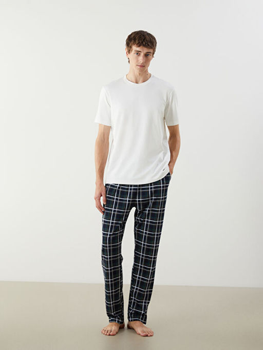 Standart Kal?p Ekose Erkek Pijama Alt