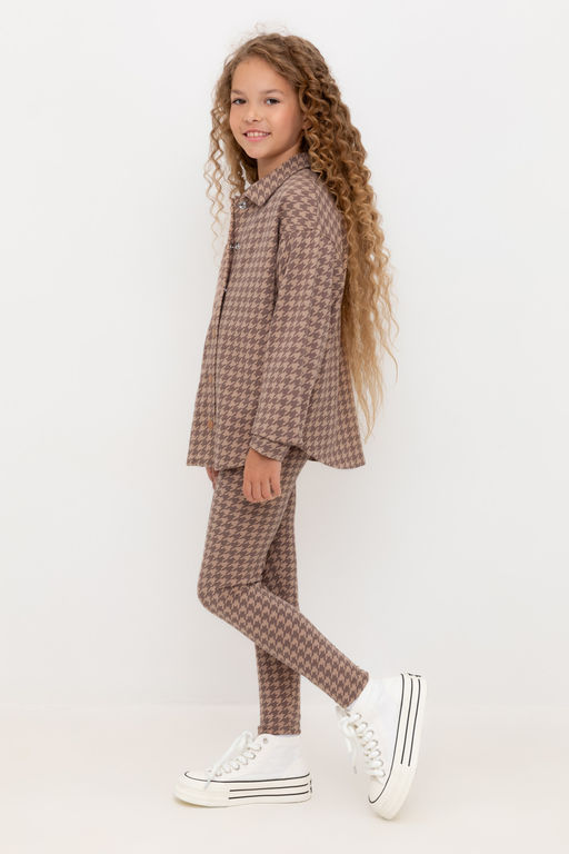 Crockid _ КР 4074/беж,гусиная лапка к509 бриджи для дев  фото 3